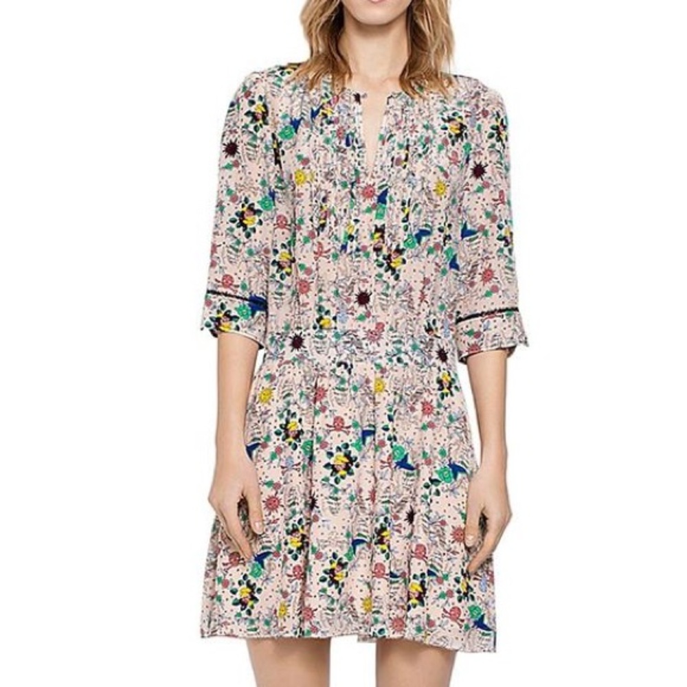 Zadig & Voltaire Pink Floral Mini Dress